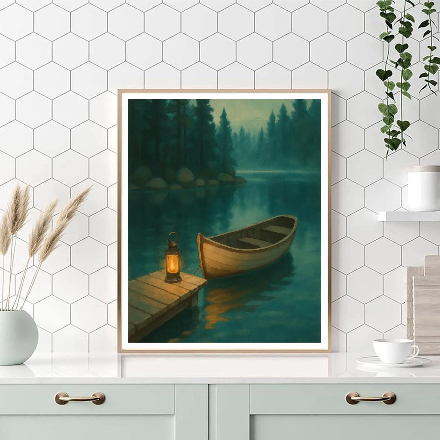Lanterns Along The Cedar Quietwater Numbered painting kits