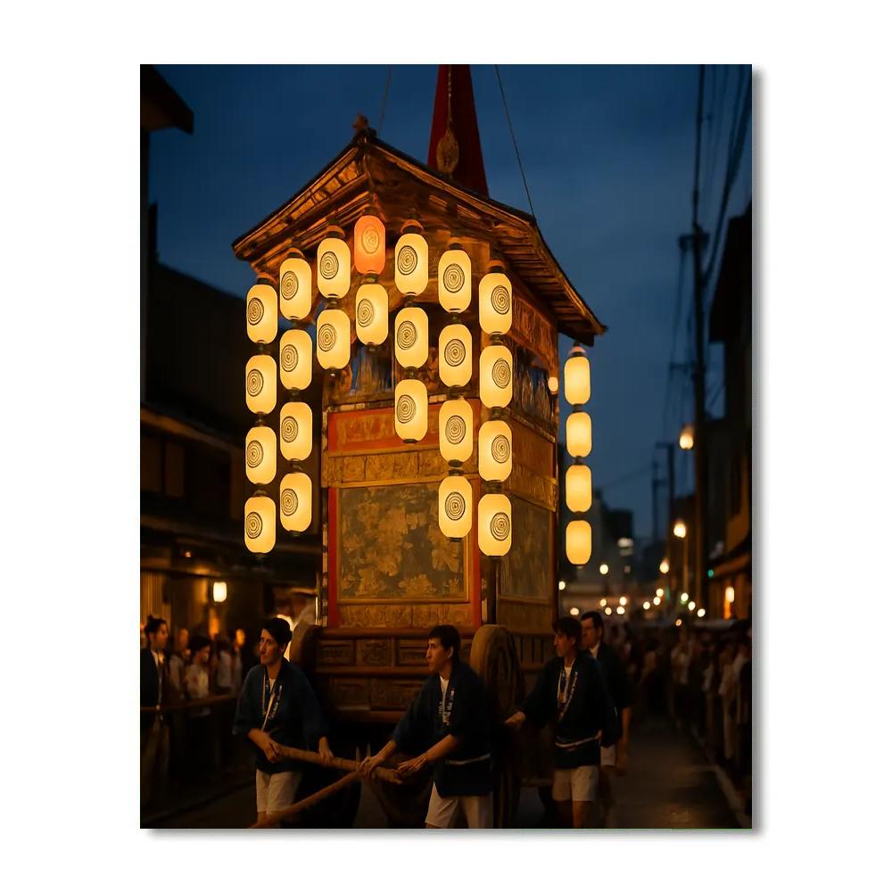 Gion Matsuri Float Lanterns Kyoto Number painting