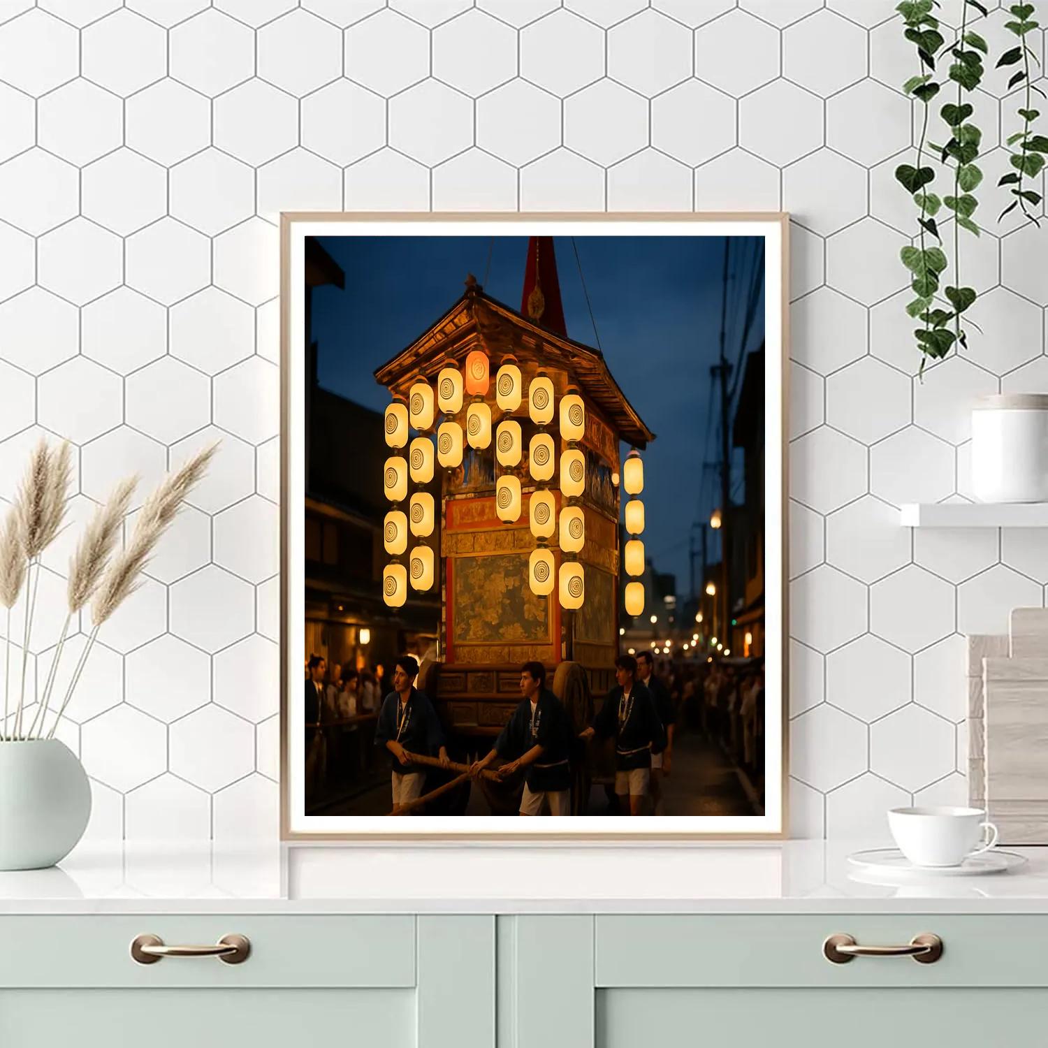 Gion Matsuri Float Lanterns Kyoto Number painting