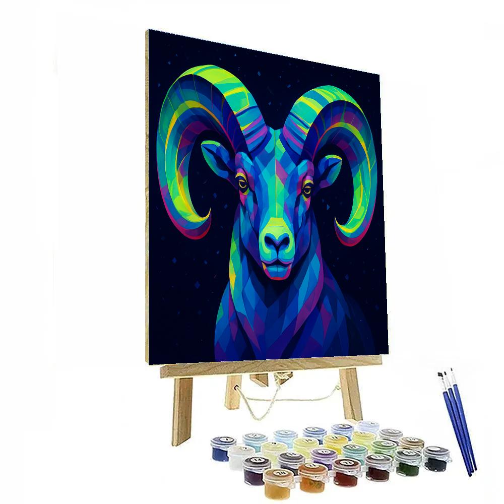 Aurora Horns Mountain Ram paint by color