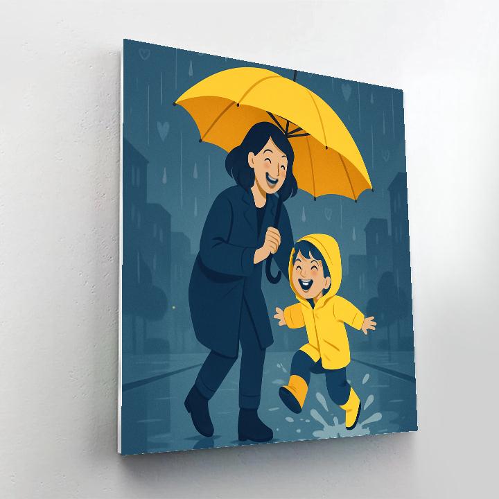 Rainy Day Umbrella Promise paint by numbers
