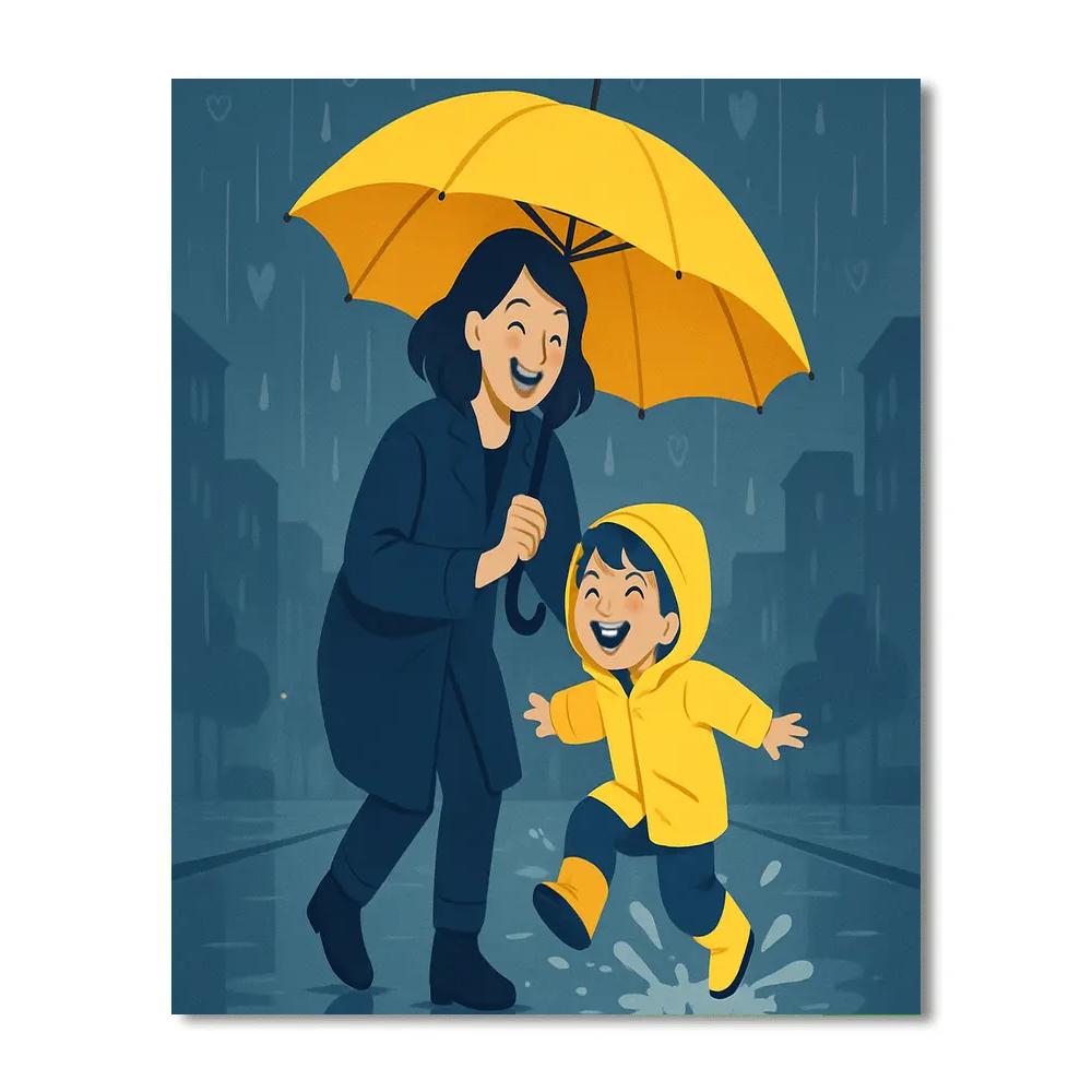 Rainy Day Umbrella Promise paint by numbers