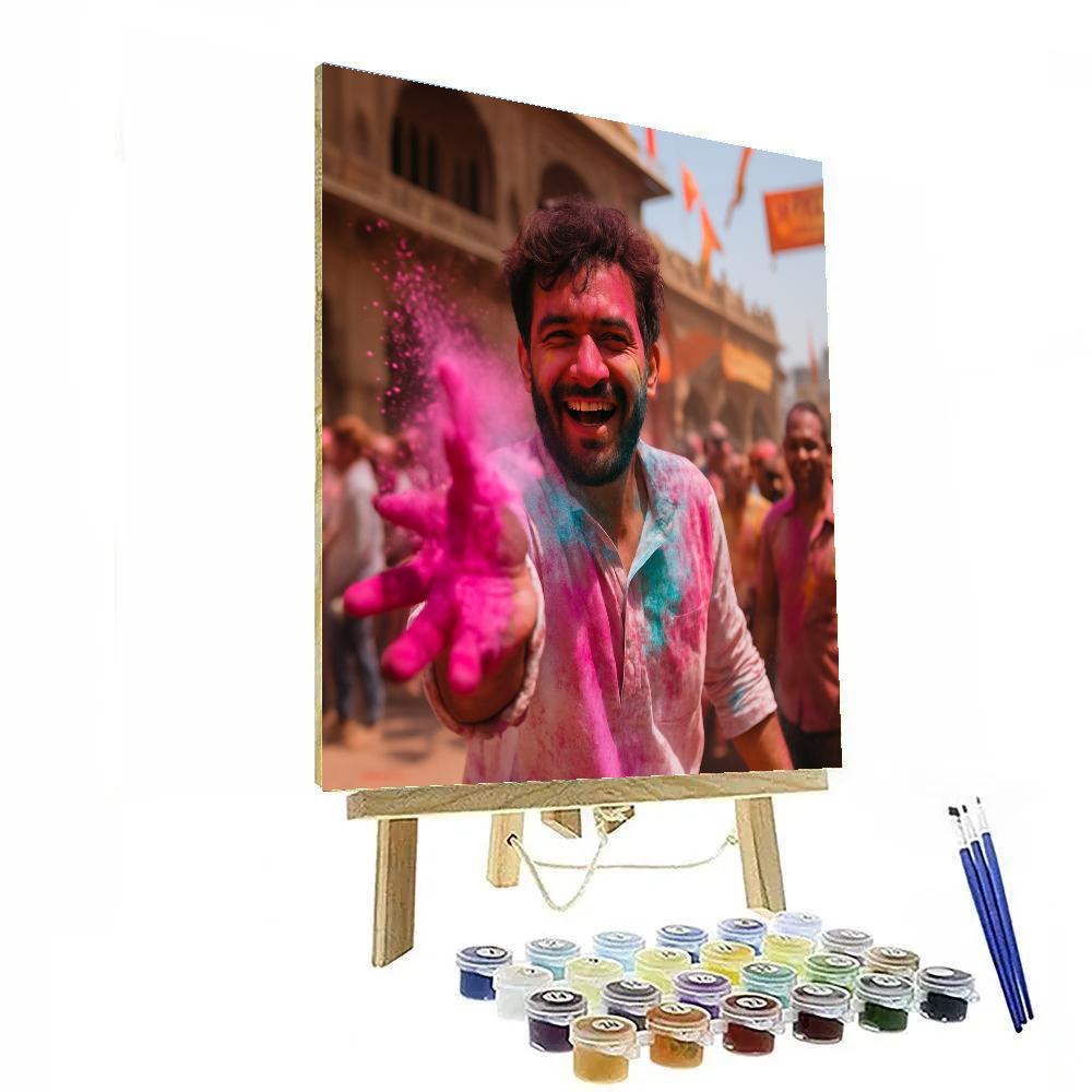 Holi Powder Burst Mathura Paint by numbers kits