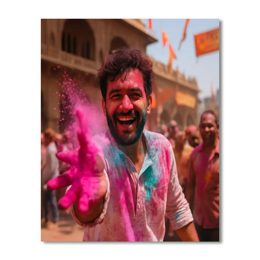 Holi Powder Burst Mathura Paint by numbers kits
