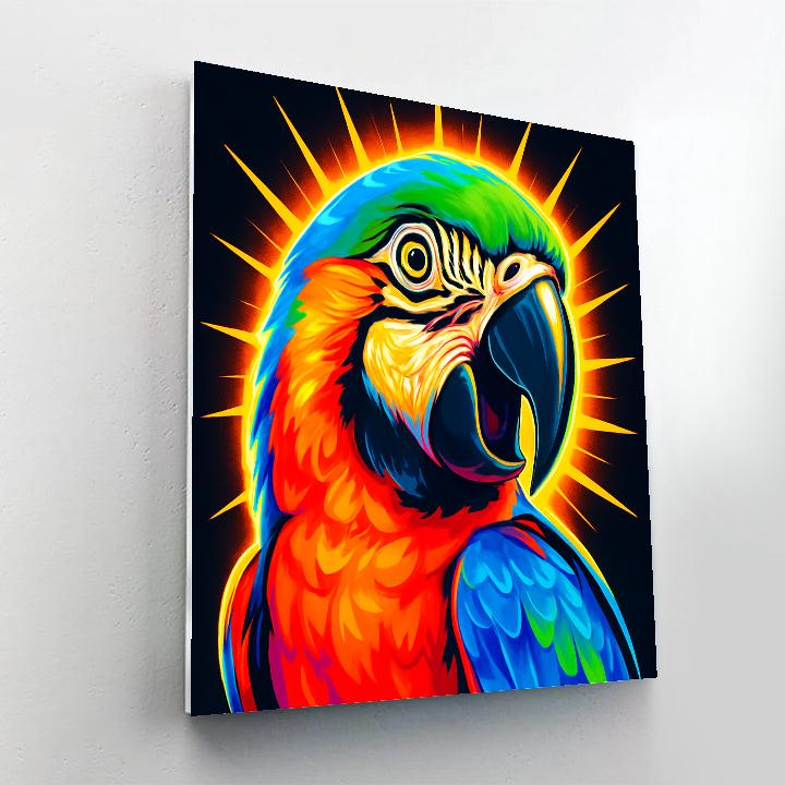 Solar Flare Macaw Portrait Painting by numbers kit