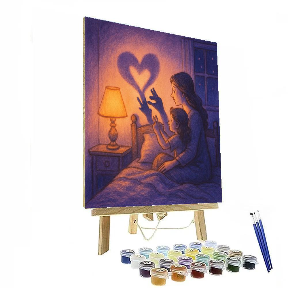 Bedtime Shadow Puppets With Mom DIY paint by numbers