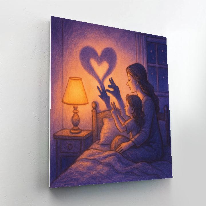 Bedtime Shadow Puppets With Mom DIY paint by numbers