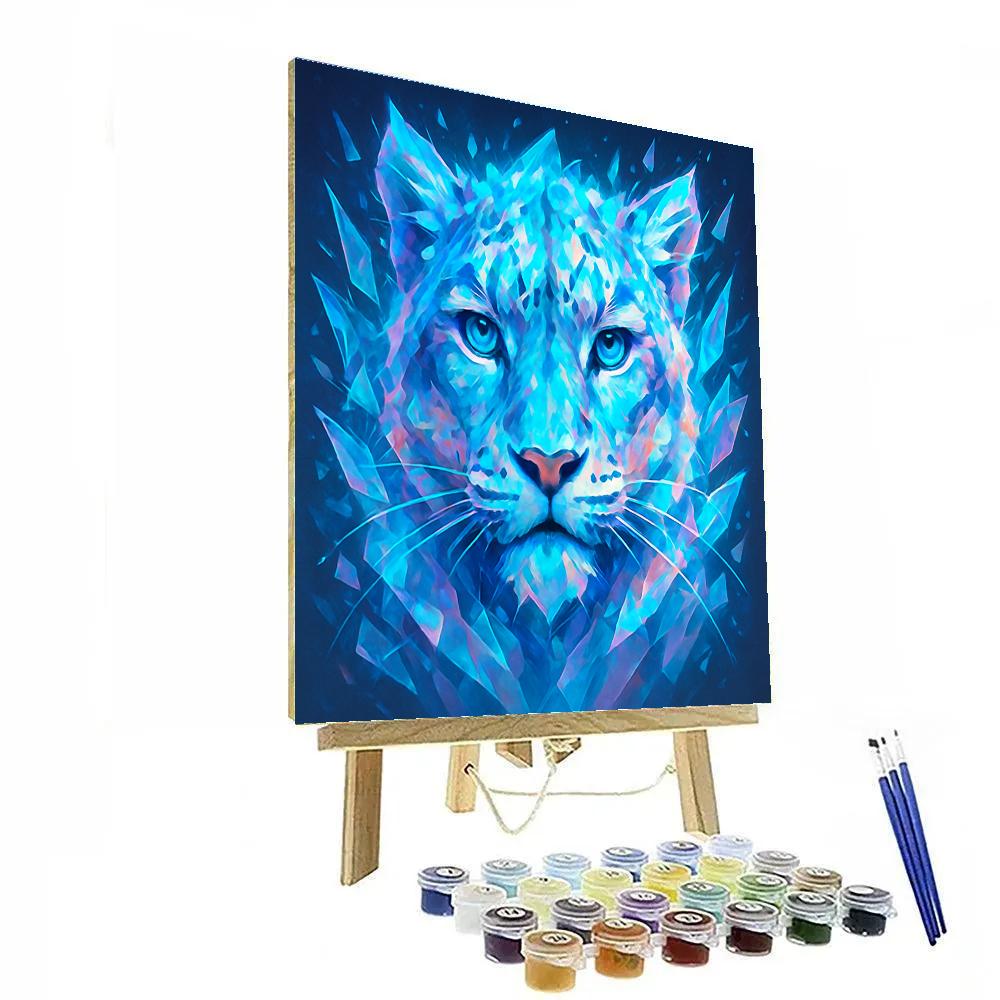 Crystal Orbit Snow Leopard paint by number