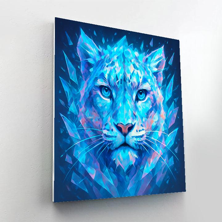 Crystal Orbit Snow Leopard paint by number
