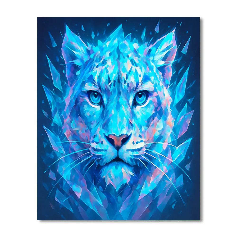 Crystal Orbit Snow Leopard paint by number