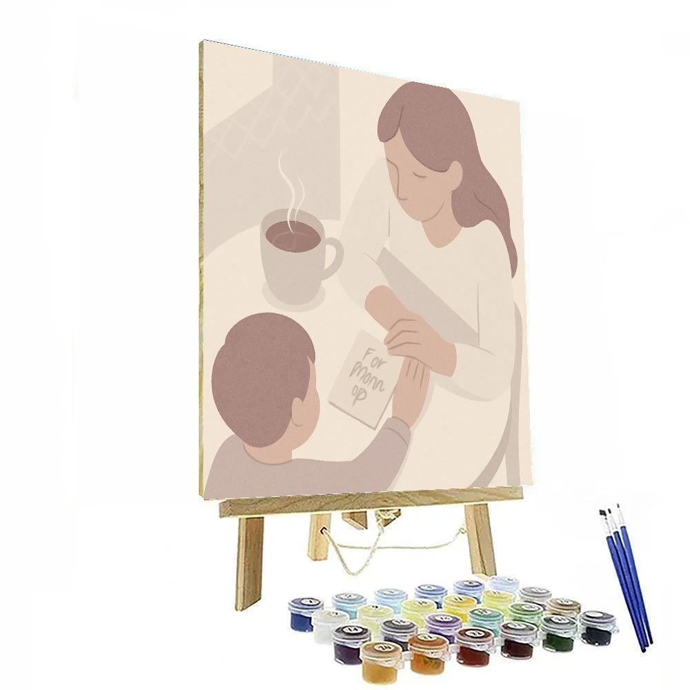 Morning Tea And Thank You Notes paint by color