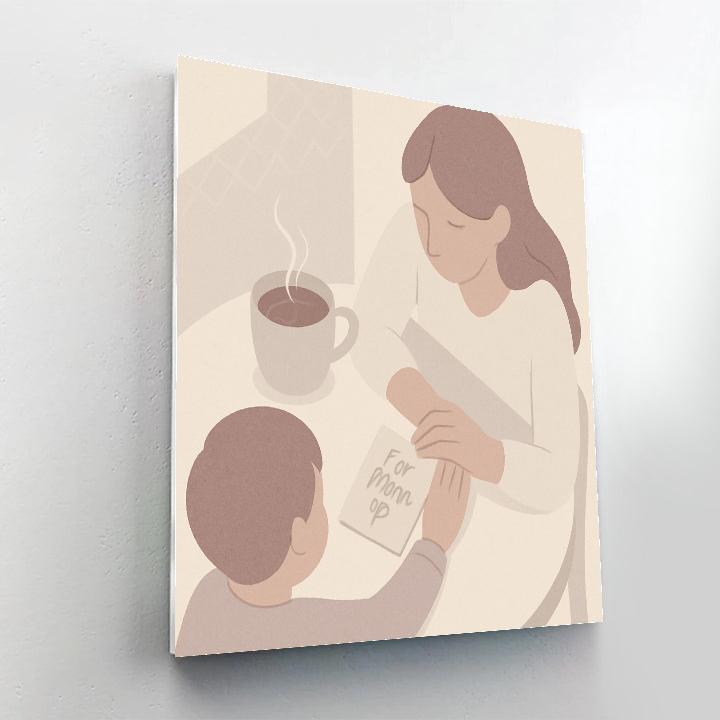 Morning Tea And Thank You Notes paint by color