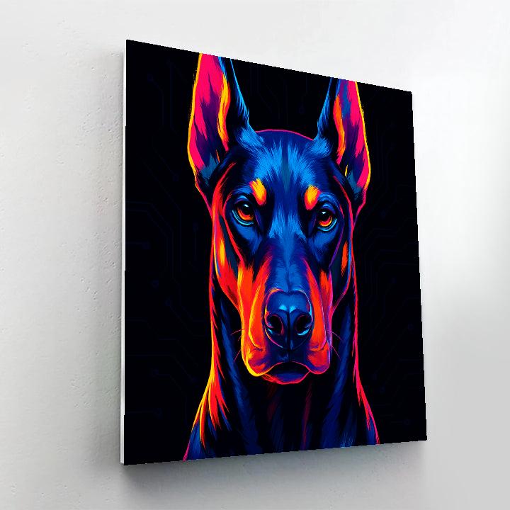 Thunder Circuit Doberman Painting by numbers kit