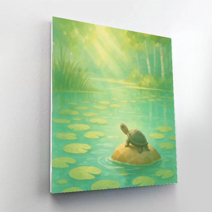Sunlit Lily Pads In The Hidden Cove DIY paint by numbers
