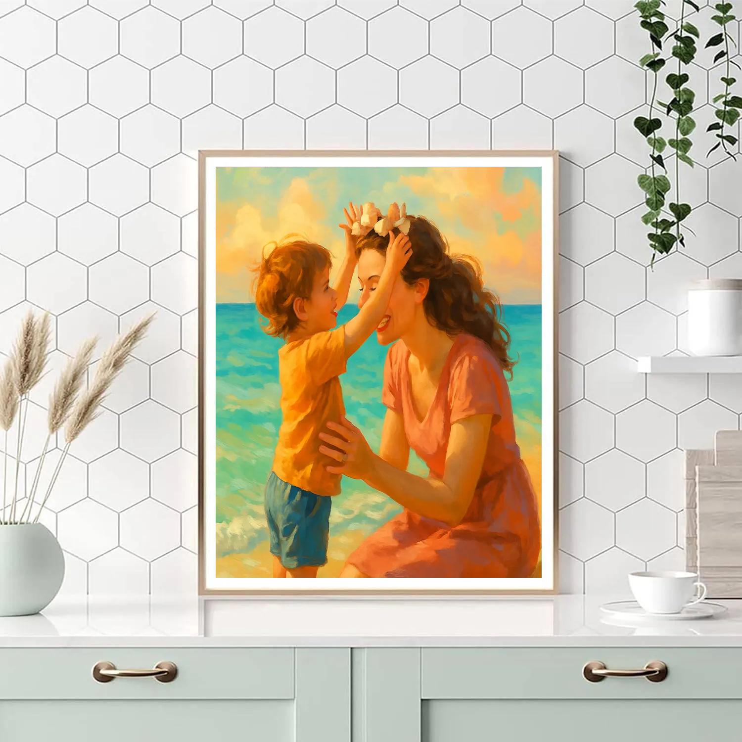 Seashell Crown For Mom Paint by numbers art