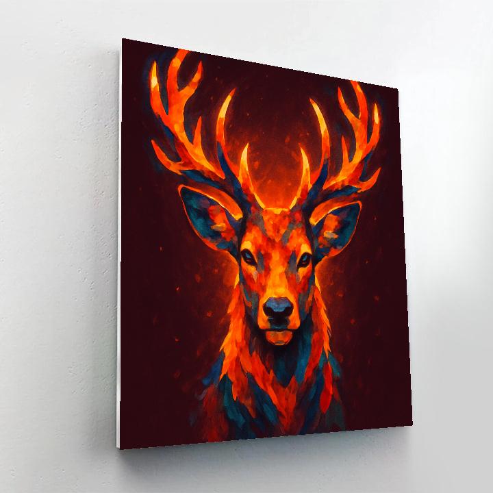 Ember Crown Stag Sentinel painting number kit