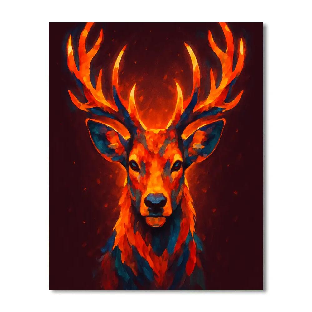 Ember Crown Stag Sentinel painting number kit