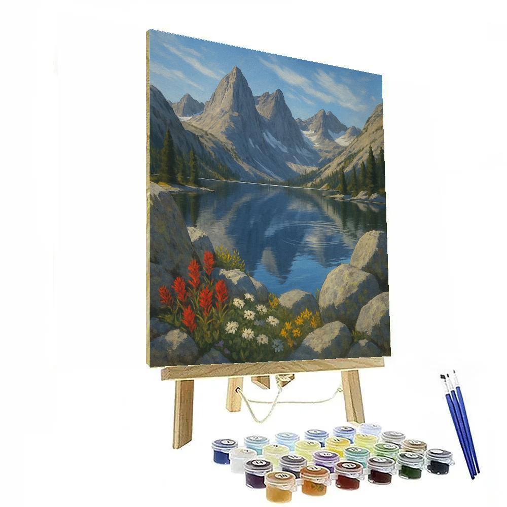 High Alpine Lake With Crystal Reflections DIY paint by numbers