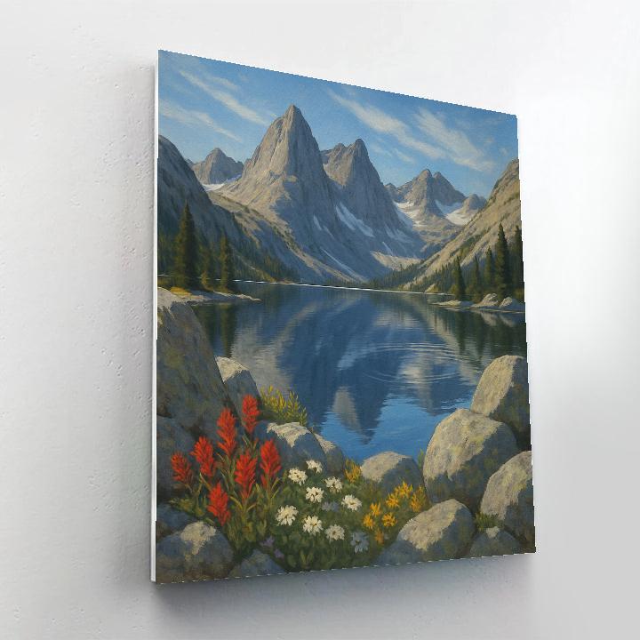 High Alpine Lake With Crystal Reflections DIY paint by numbers