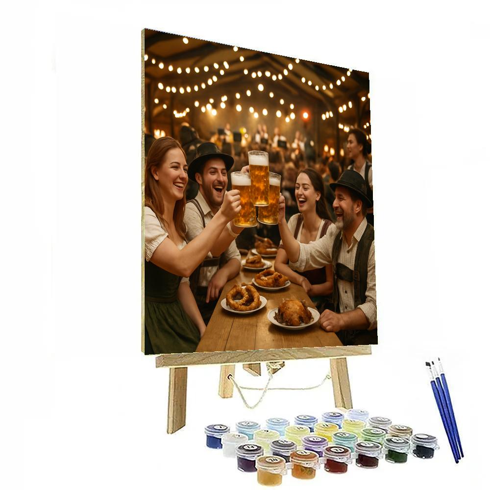 Oktoberfest Beer Tent Toast Munich Number painting