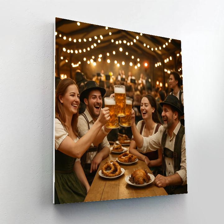 Oktoberfest Beer Tent Toast Munich Number painting