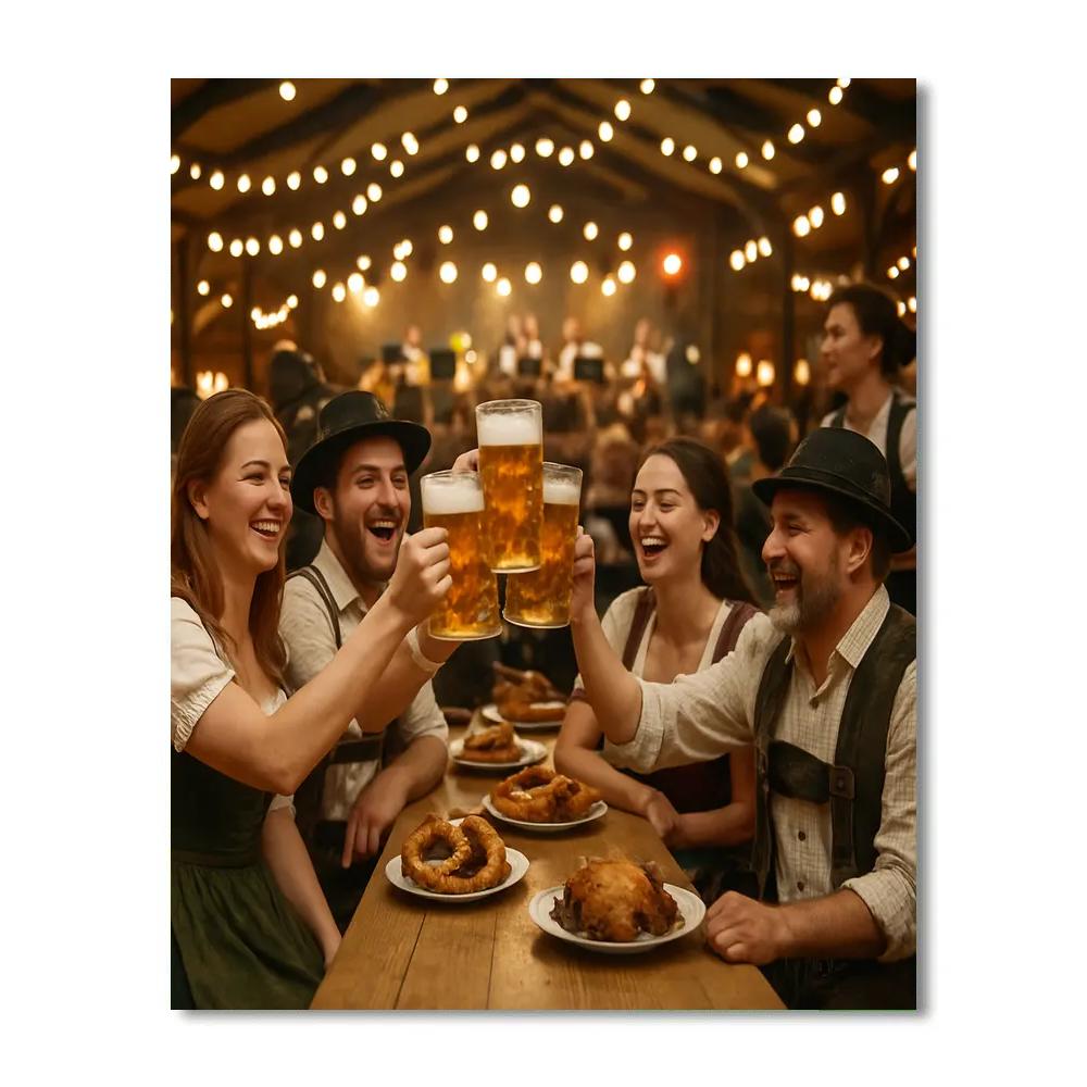 Oktoberfest Beer Tent Toast Munich Number painting