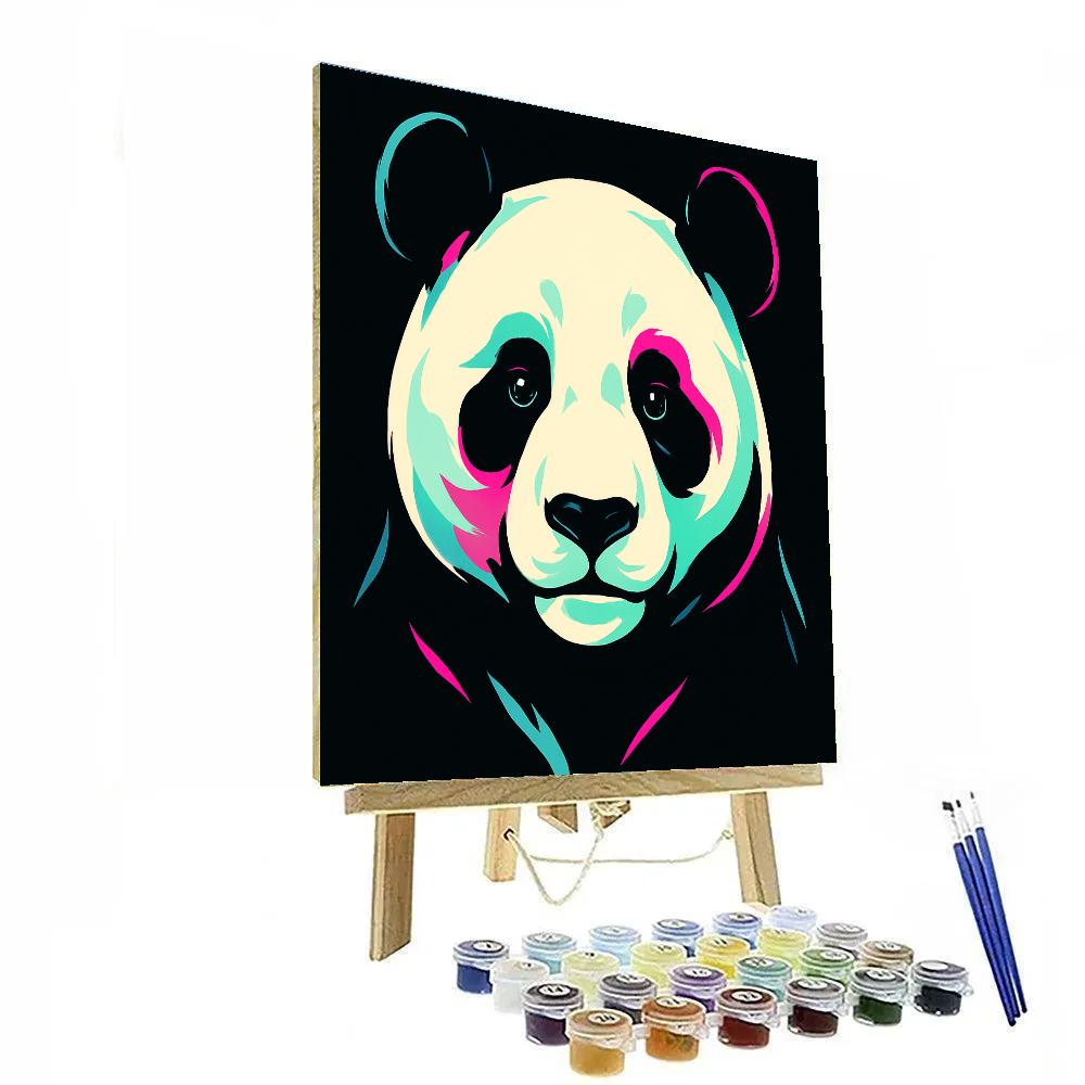Moonlit Ink Panda Pulse paint by numbers