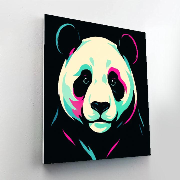 Moonlit Ink Panda Pulse paint by numbers