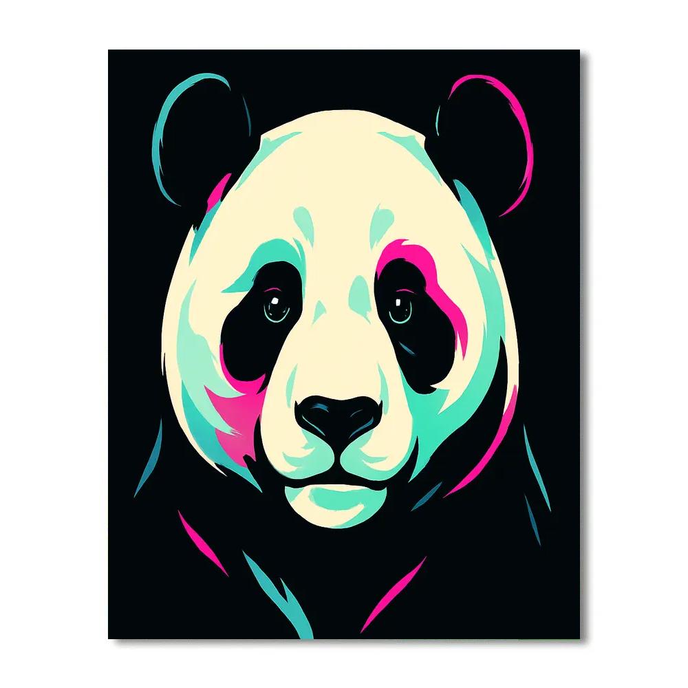 Moonlit Ink Panda Pulse paint by numbers