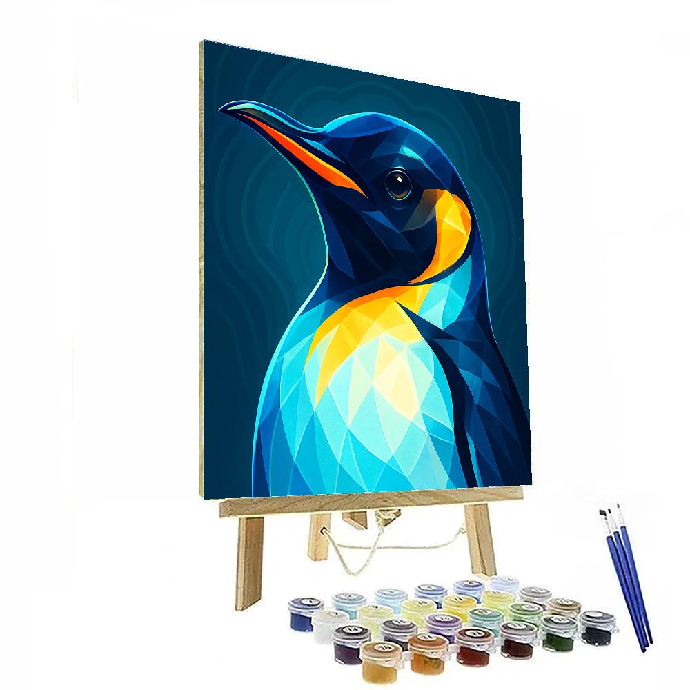 Crown Wave Emperor Penguin Number painting