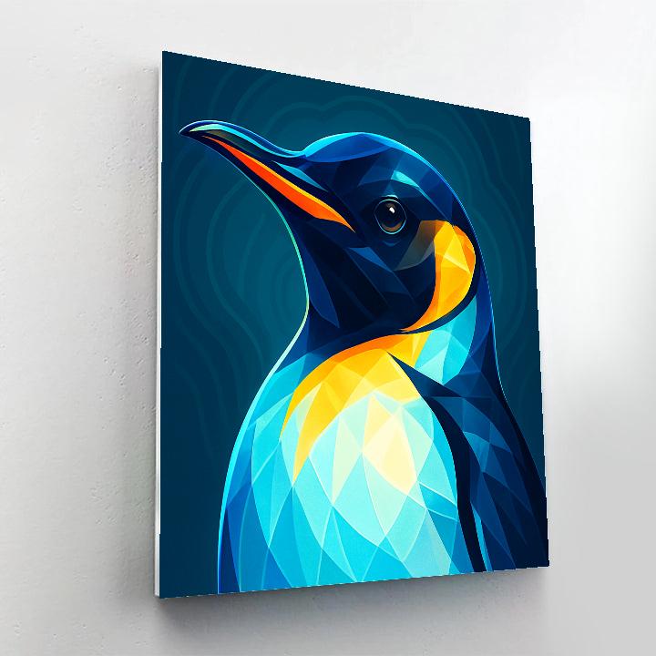 Crown Wave Emperor Penguin Number painting