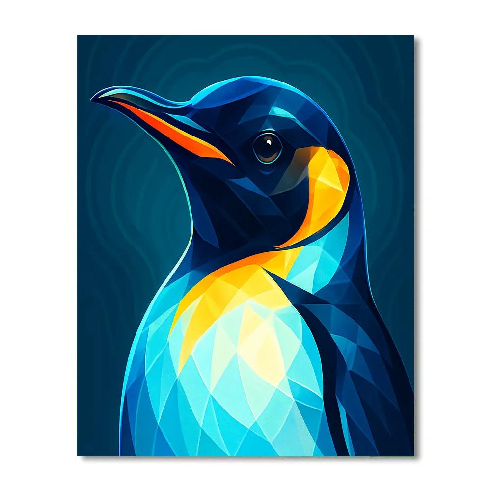 Crown Wave Emperor Penguin Number painting