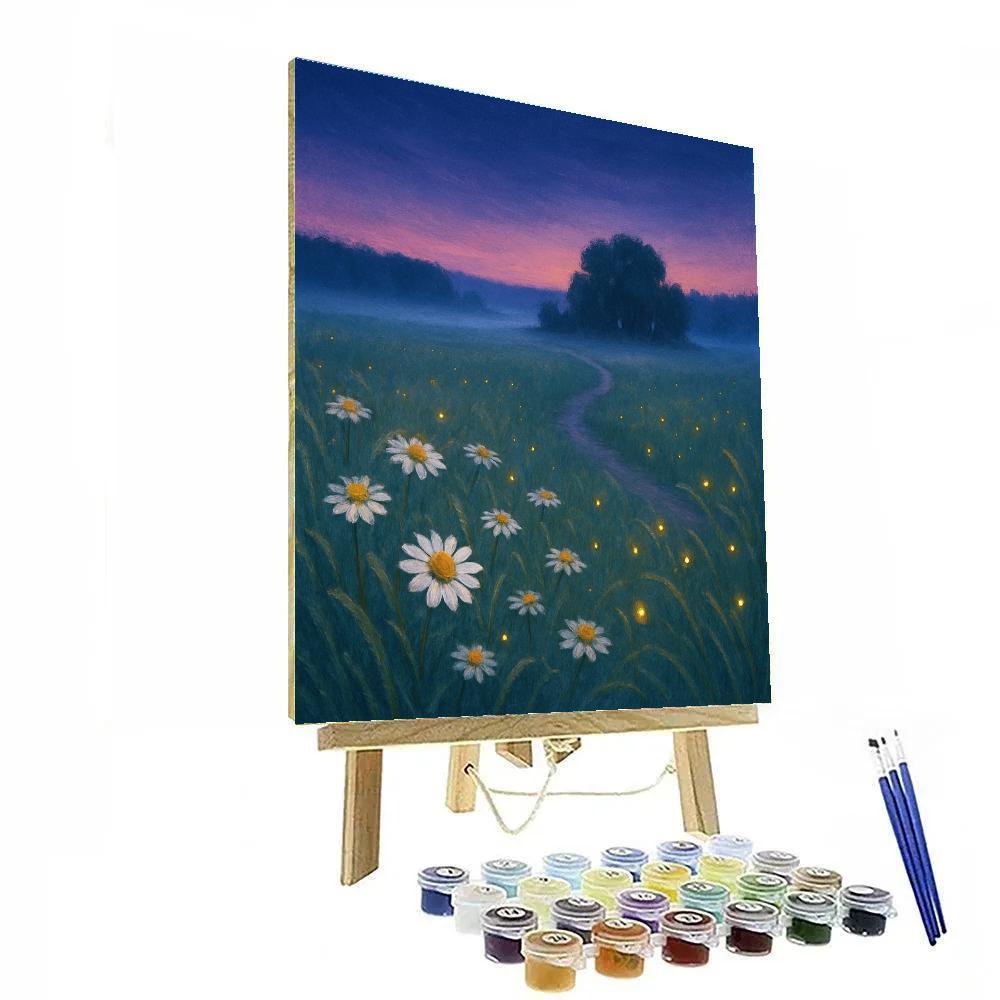 Twilight Meadow With Firefly Glow painting number kit
