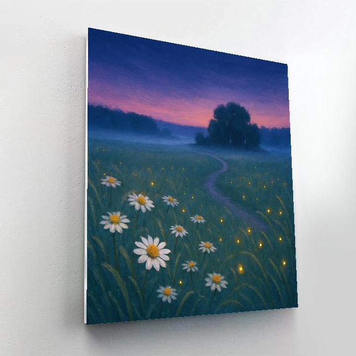 Twilight Meadow With Firefly Glow painting number kit