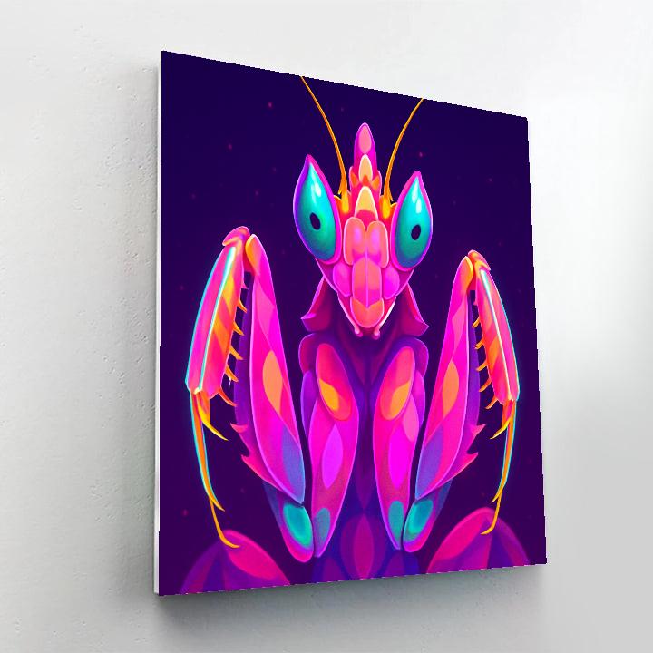 Galactic Bloom Orchid Mantis paint by numbers
