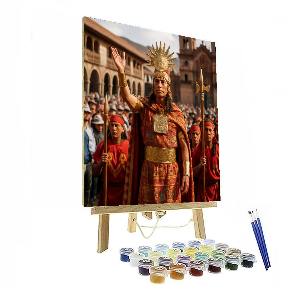 Inti Raymi Procession Cusco Plaza DIY paint by numbers