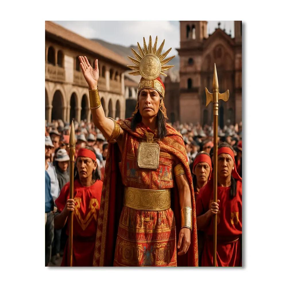Inti Raymi Procession Cusco Plaza DIY paint by numbers