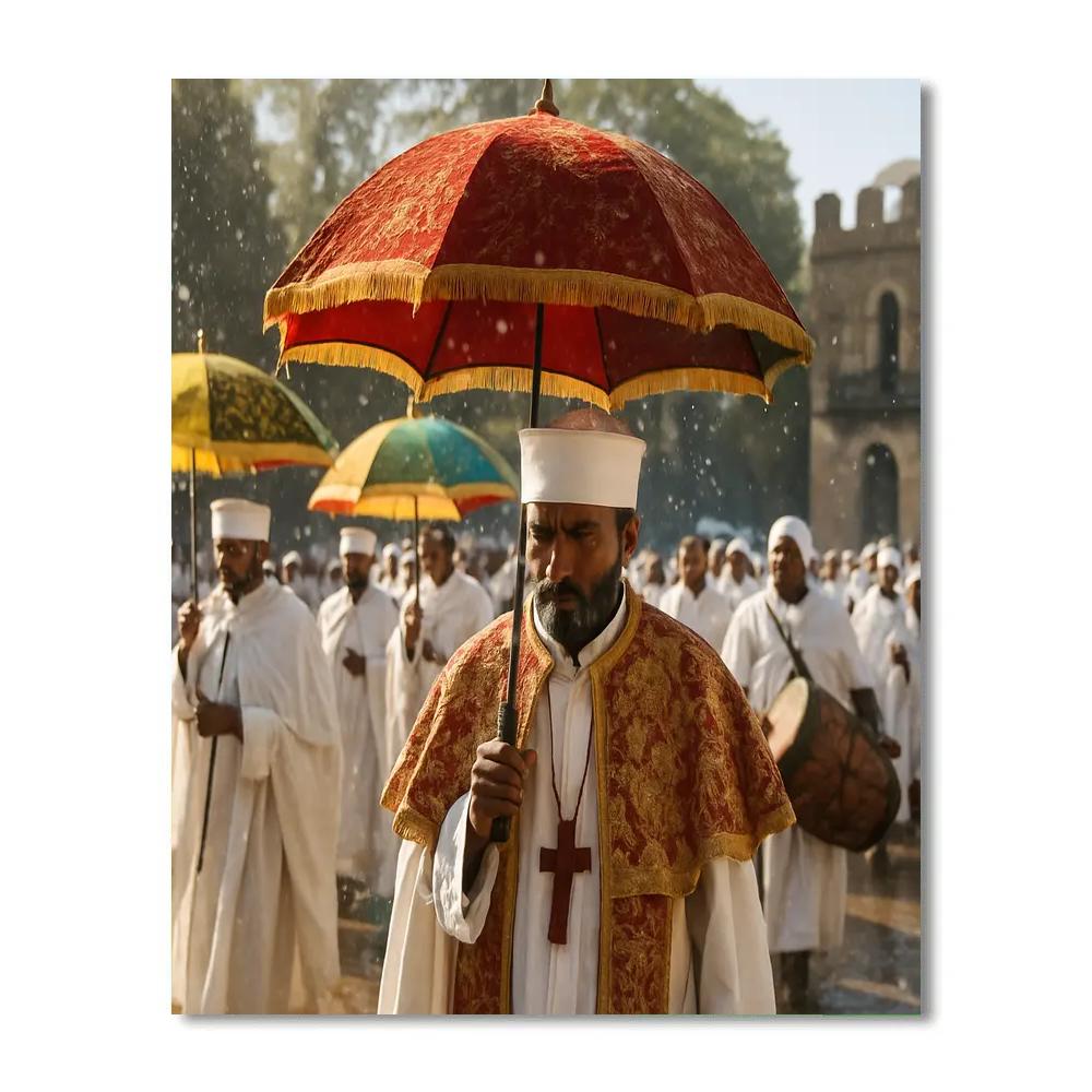 Timkat Epiphany Celebration Gondar paint by numbers