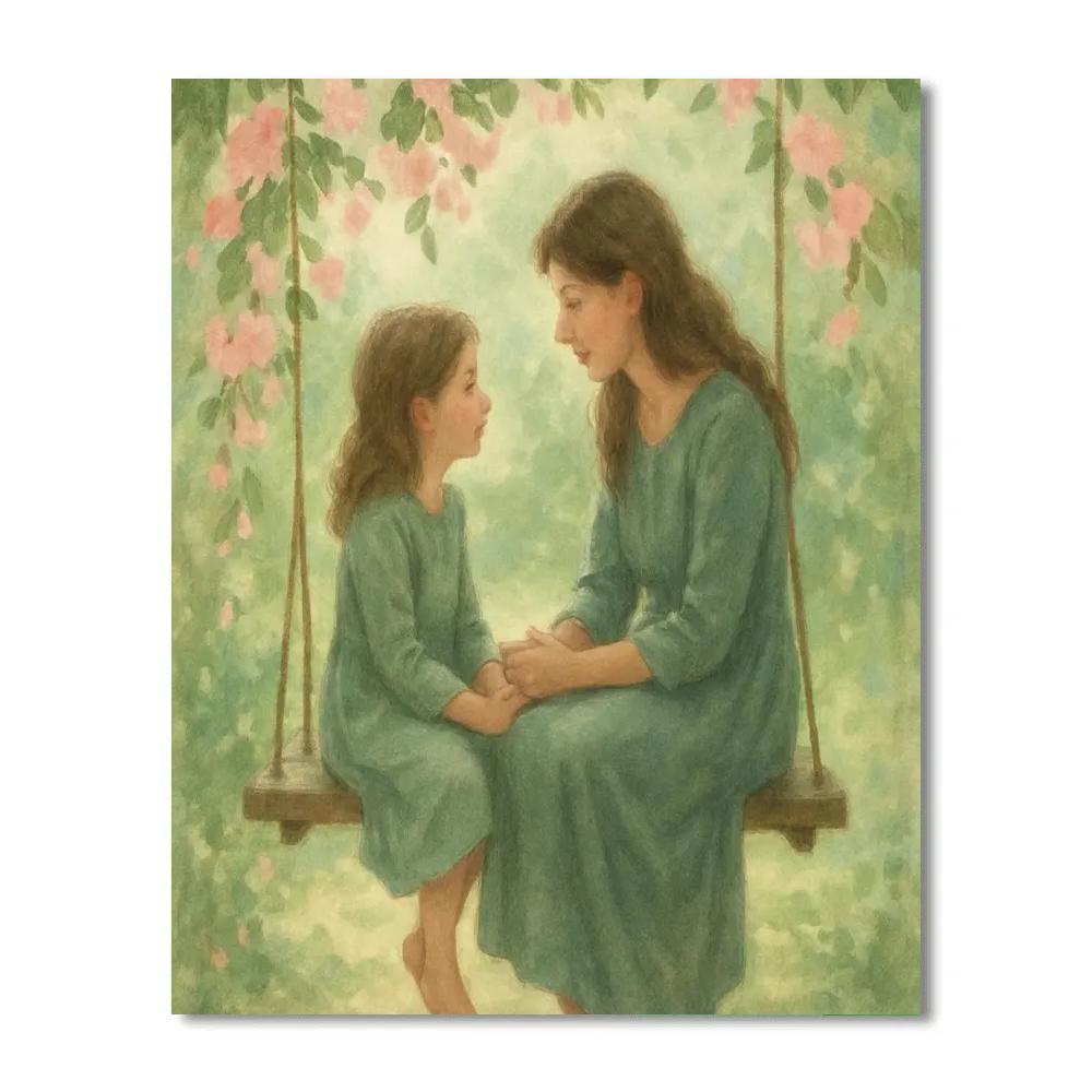 Garden Swing Conversation painting number kit