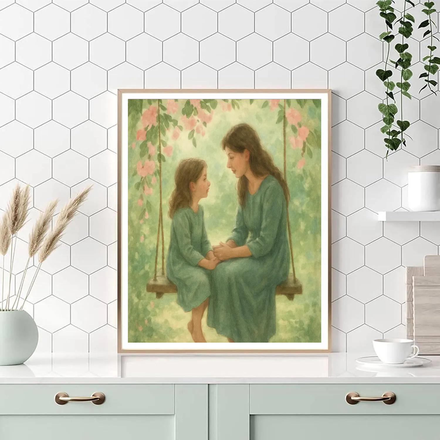 Garden Swing Conversation painting number kit