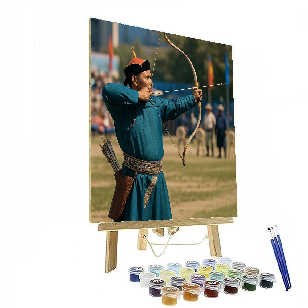Naadam Archery Field Ulaanbaatar Number painting
