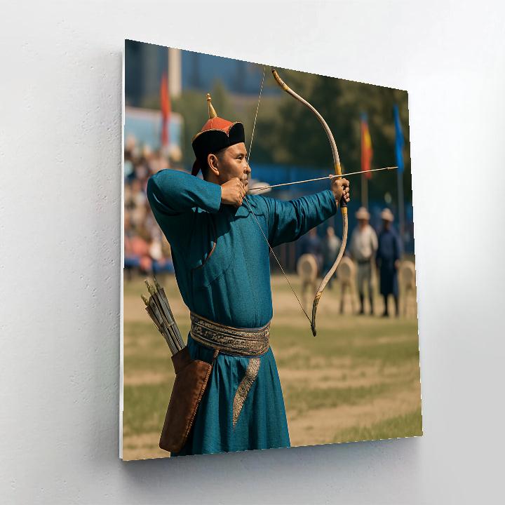 Naadam Archery Field Ulaanbaatar Number painting