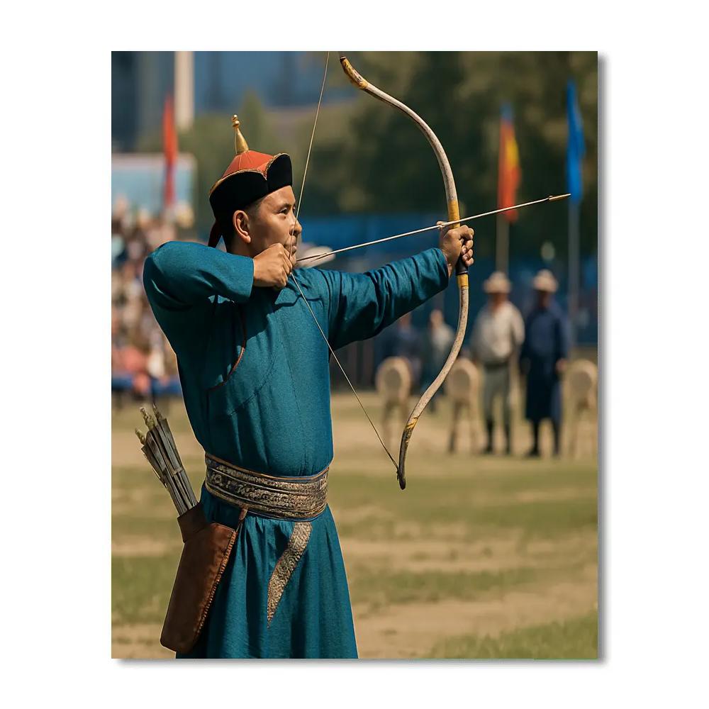 Naadam Archery Field Ulaanbaatar Number painting