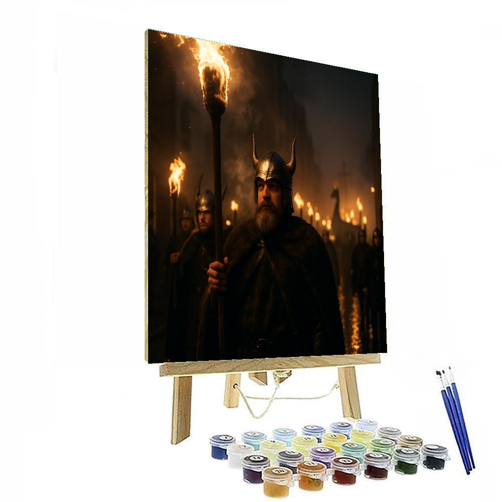 Up Helly Aa Torchlight Lerwick Number painting