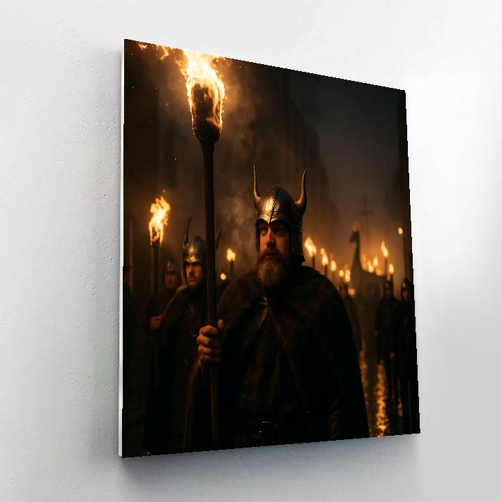 Up Helly Aa Torchlight Lerwick Number painting