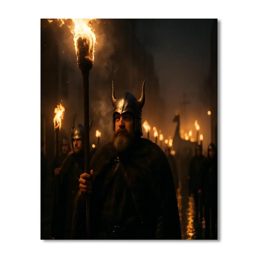 Up Helly Aa Torchlight Lerwick Number painting