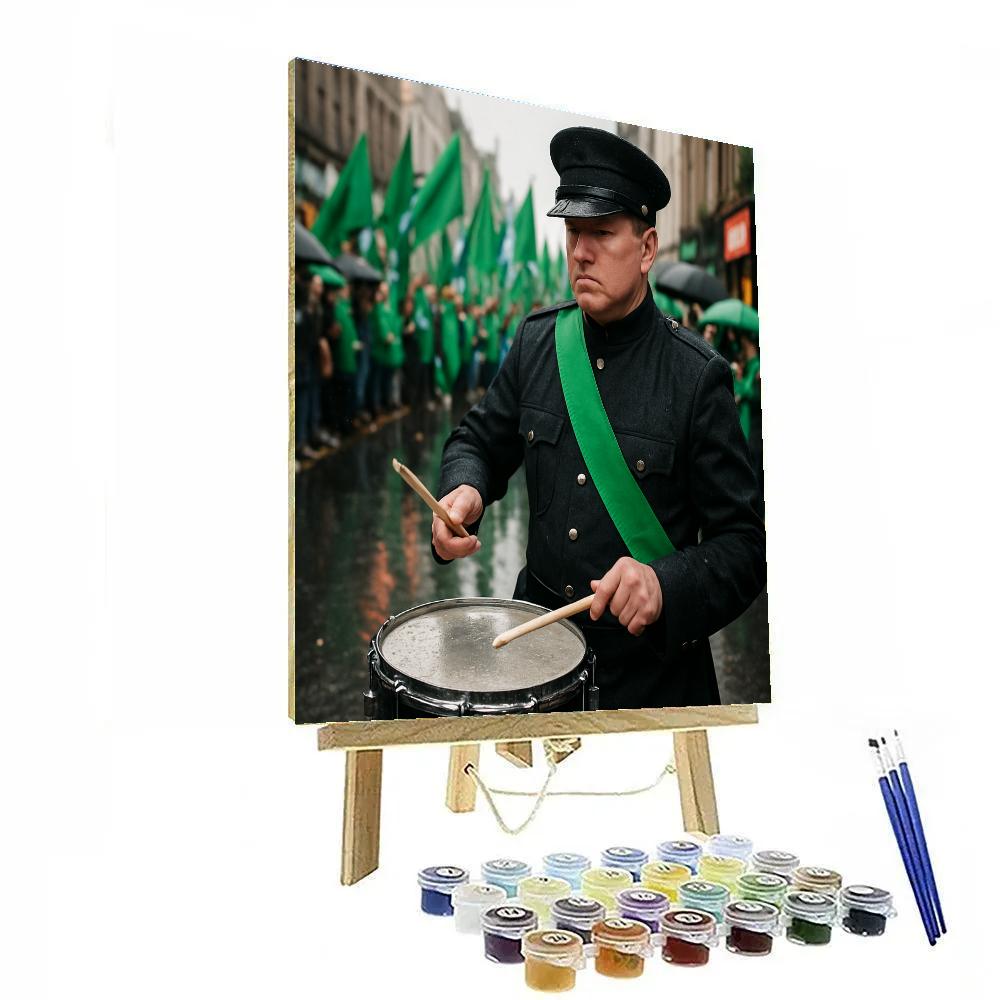 St Patrick Day Parade Dublin Drums paint by number