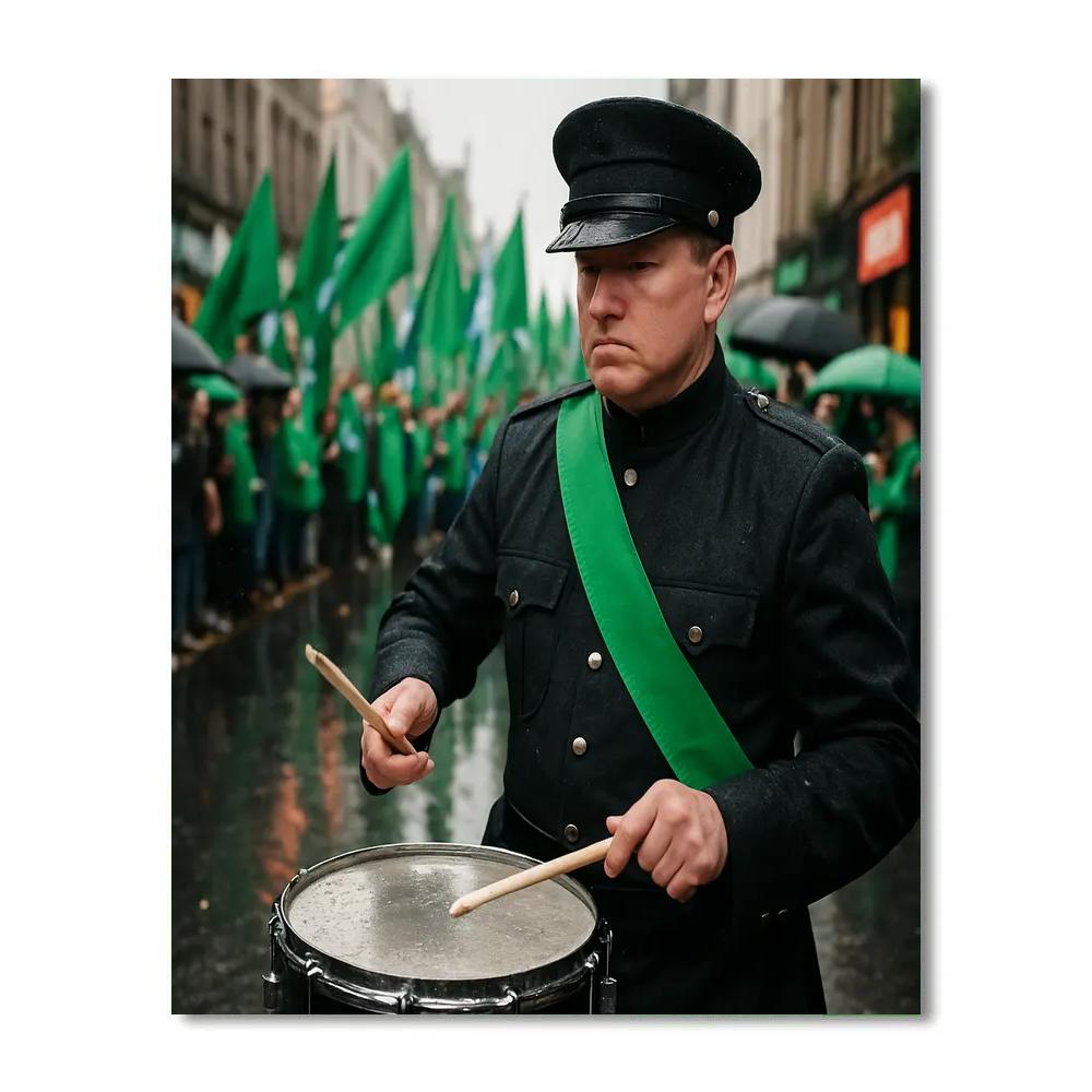 St Patrick Day Parade Dublin Drums paint by number
