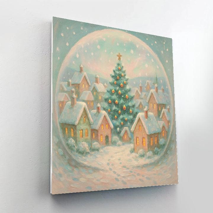 Snowglobe Town Winter Magic DIY paint by numbers