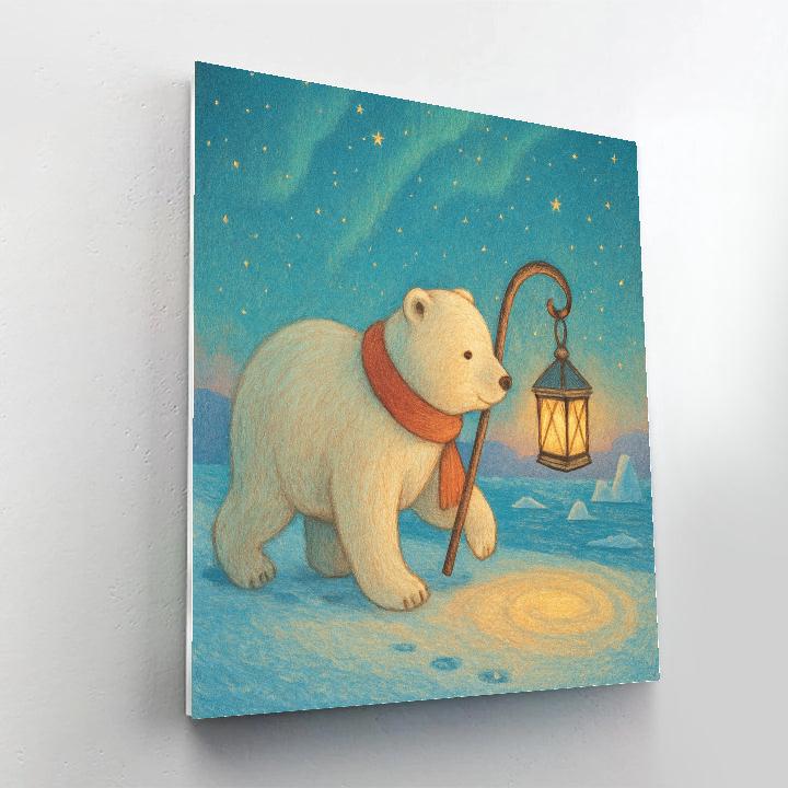 Polar Bear Star Lantern Journey Numbered painting kits
